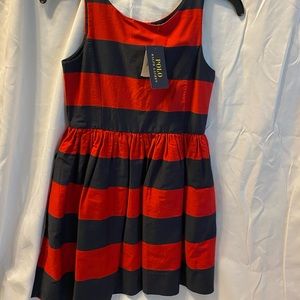 New Red & Navy Blue Ralph Lauren Dress, Size 10